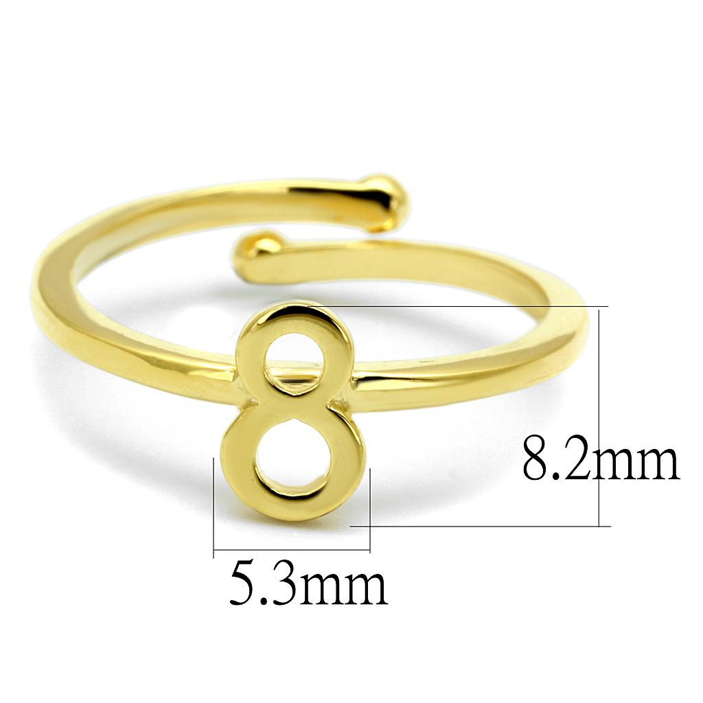 MALO4030 - Flash Gold Brass Ring with No Stone