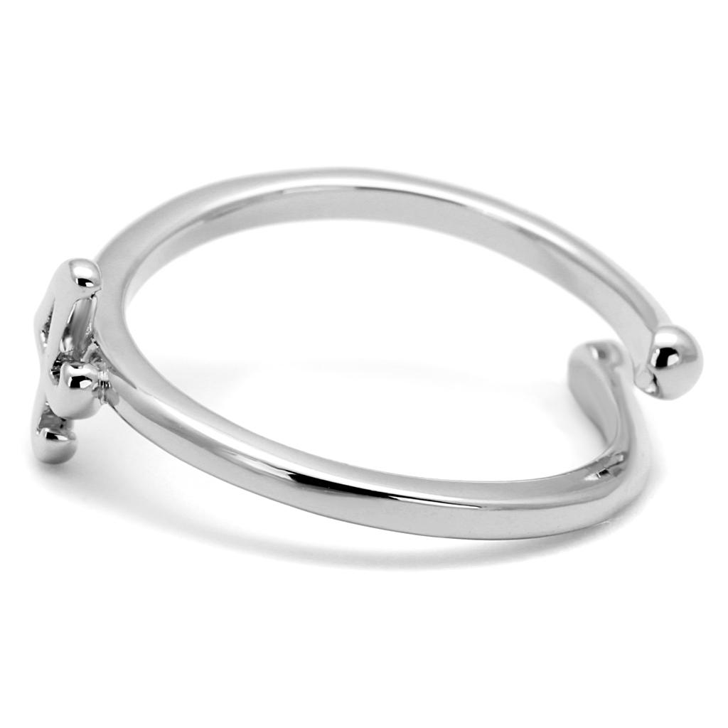 MALO4031 - Rhodium Brass Ring with No Stone