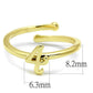 MALO4032 - Flash Gold Brass Ring with No Stone