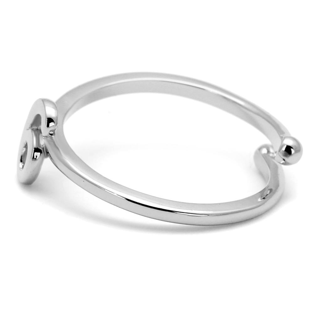MALO4033 - Rhodium Brass Ring with No Stone