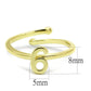 MALO4034 - Flash Gold Brass Ring with No Stone