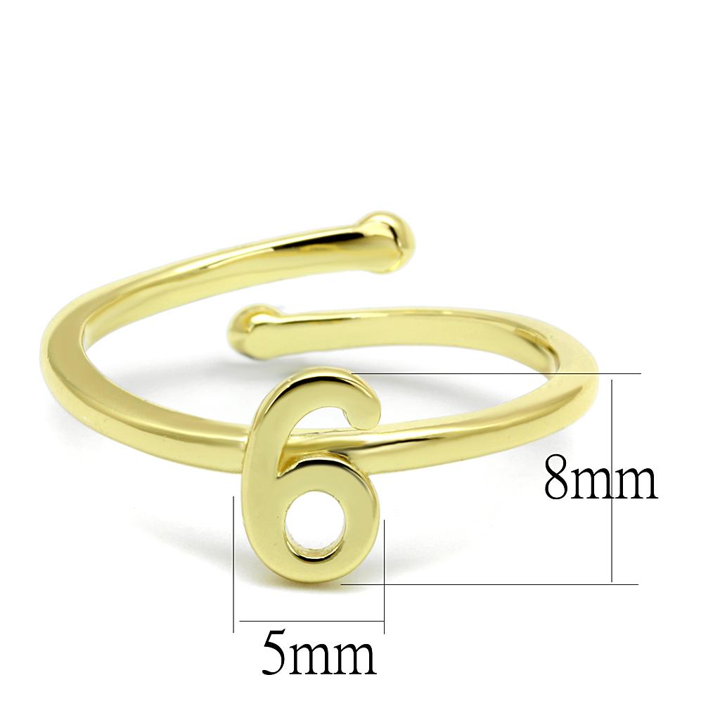 MALO4034 - Flash Gold Brass Ring with No Stone