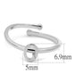 MALO4035 - Rhodium Brass Ring with No Stone
