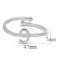 MALO4037 - Rhodium Brass Ring with No Stone