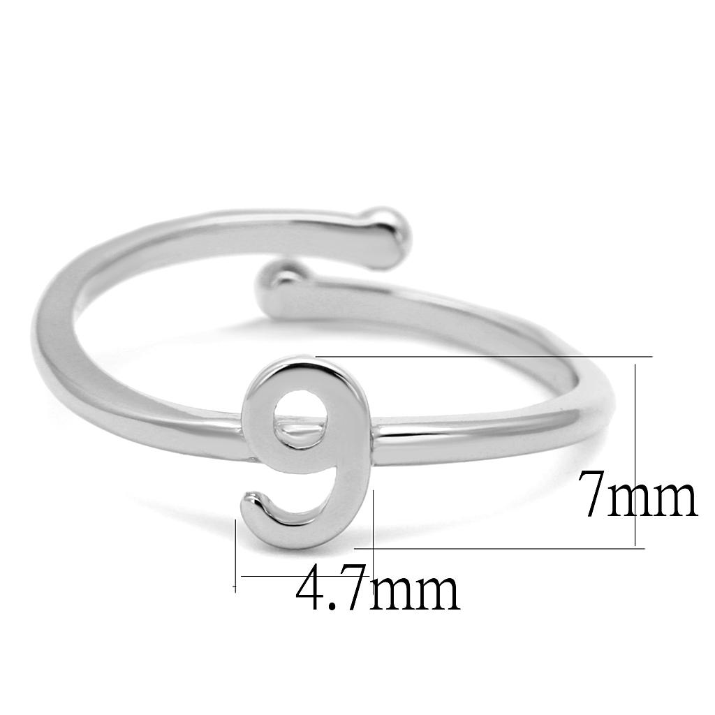 MALO4037 - Rhodium Brass Ring with No Stone