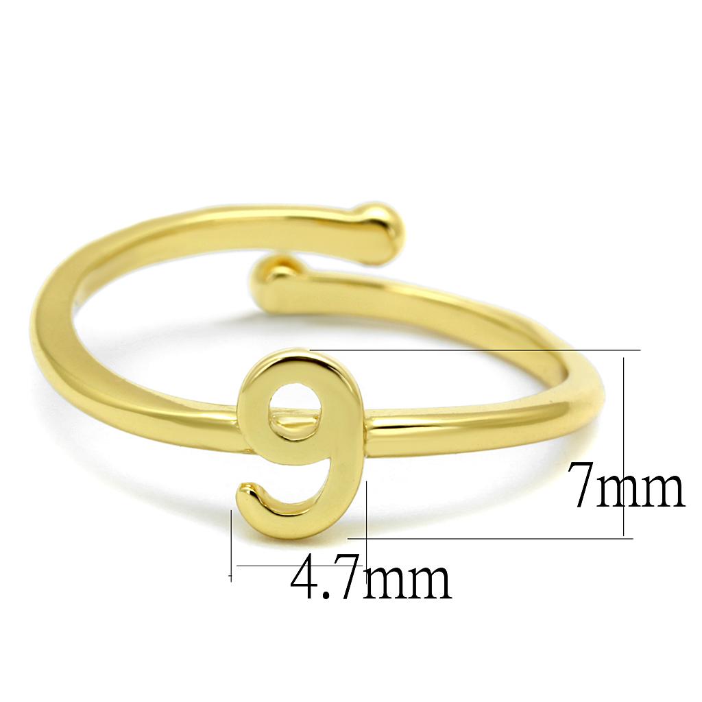 MALO4038 - Flash Gold Brass Ring with No Stone