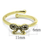 MALO4042 - Flash Gold Brass Ring with Top Grade Crystal  in Clear