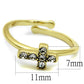 MALO4044 Flash Gold Brass Ring with Top Grade Crystal in Clear