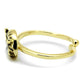 MALO4050 - Flash Gold Brass Ring with Top Grade Crystal  in Clear