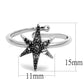 MALO4051 - Rhodium Brass Ring with Top Grade Crystal  in Clear