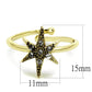 MALO4052 - Flash Gold Brass Ring with Top Grade Crystal  in Clear