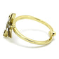 MALO4052 - Flash Gold Brass Ring with Top Grade Crystal  in Clear