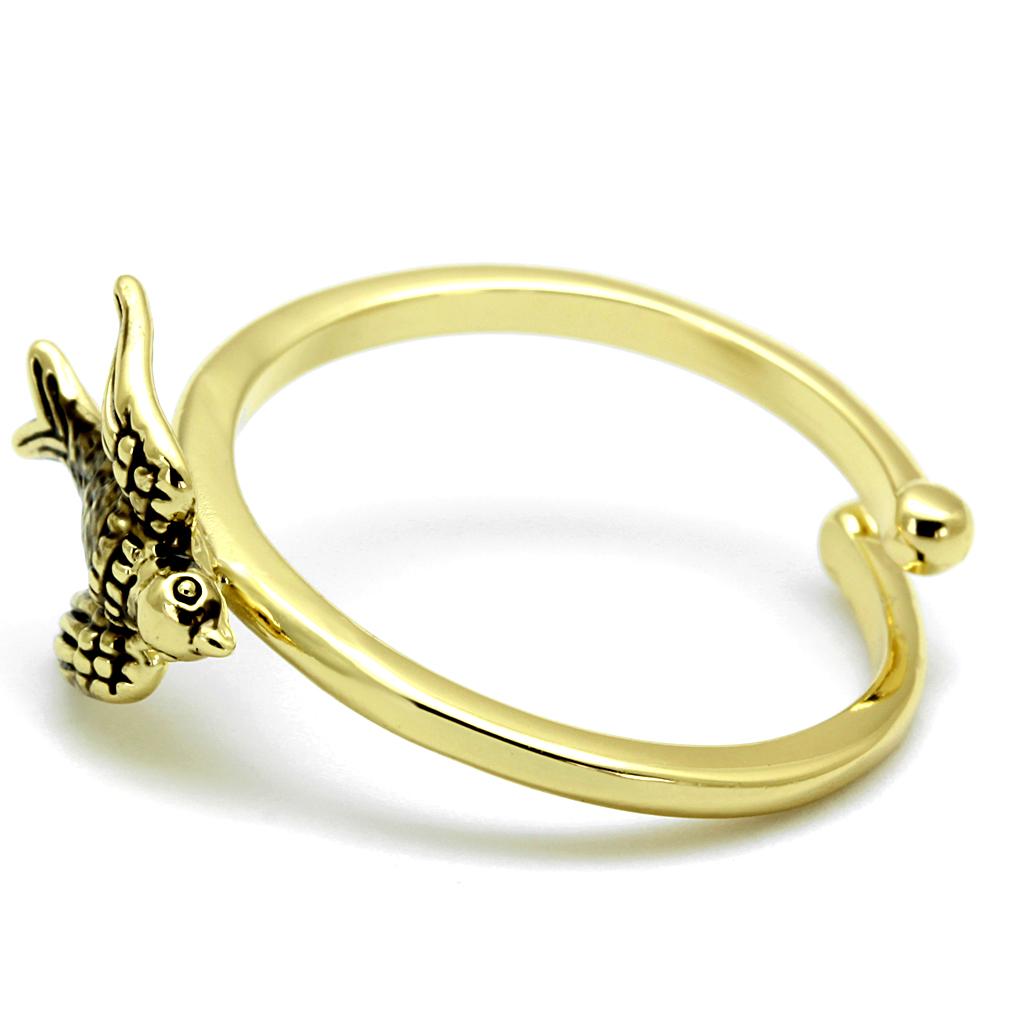 MALO4054 - Flash Gold Brass Ring with No Stone