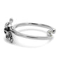 MALO4055 - Rhodium Brass Ring with Top Grade Crystal  in Clear