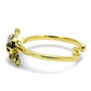 MALO4056 - Flash Gold Brass Ring with Top Grade Crystal  in Clear