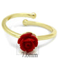 MALO4058 - Flash Gold Brass Ring with Synthetic Synthetic Stone in Siam