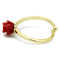 MALO4058 - Flash Gold Brass Ring with Synthetic Synthetic Stone in Siam