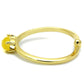 MALO4066 - Flash Gold Brass Ring with Synthetic Cat Eye in Topaz