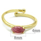 MALO4069 - Flash Gold Brass Ring with Synthetic Cat Eye in Rose