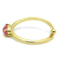 MALO4069 - Flash Gold Brass Ring with Synthetic Cat Eye in Rose