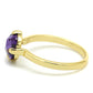 MALO4076 - Flash Gold Brass Ring with AAA Grade CZ  in Amethyst