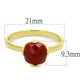 MALO4077 - Flash Gold Brass Ring with Synthetic Synthetic Stone in Siam
