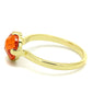 MALO4079 - Flash Gold Brass Ring with AAA Grade CZ  in Orange