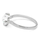 MALO4080 - Rhodium Brass Ring with AAA Grade CZ  in Clear