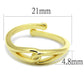 MALO4081 Flash Gold Brass Ring with No Stone in No Stone