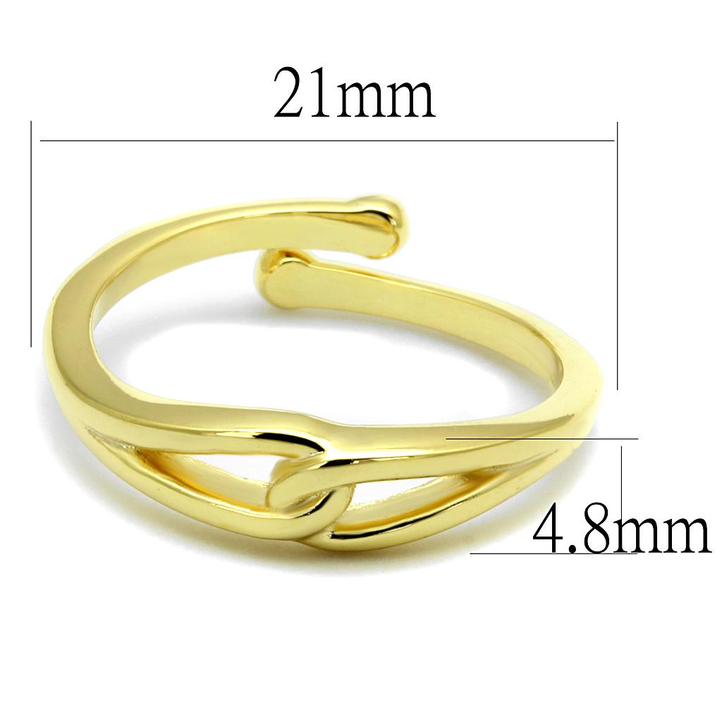 MALO4081 Flash Gold Brass Ring with No Stone in No Stone