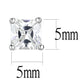 MALO4084 - Rhodium Brass Earrings with AAA Grade CZ  in Clear
