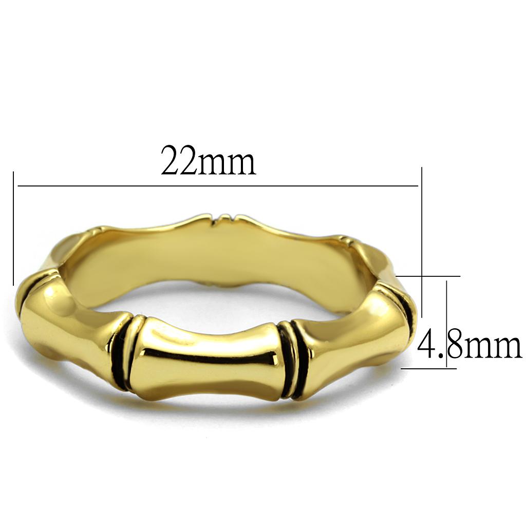 MALO4099 - Gold Brass Ring with Epoxy  in Jet
