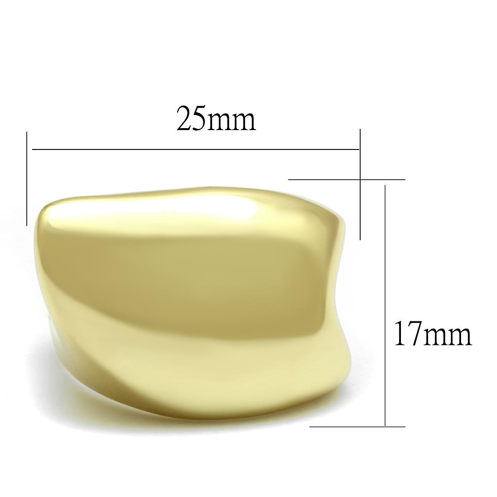 MALO4105 - Gold Brass Ring with No Stone