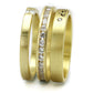 MALO4114 - Gold Brass Ring with AAA Grade CZ  in Clear