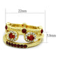 MALO4116 - Gold Brass Ring with Top Grade Crystal  in Siam