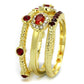 MALO4116 - Gold Brass Ring with Top Grade Crystal  in Siam