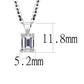 MALO4127 - Rhodium Brass Chain Pendant with AAA Grade CZ  in Clear