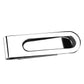 MALO4131 - Rhodium Brass Money clip with Epoxy  in Jet