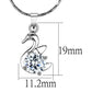 MALO4149 - Rhodium Brass Chain Pendant with AAA Grade CZ  in Clear