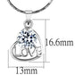 MALO4151 - Rhodium Brass Chain Pendant with AAA Grade CZ  in Clear
