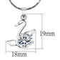 MALO4155 - Rhodium Brass Chain Pendant with AAA Grade CZ  in Clear
