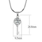 MALO4158 - Rhodium Brass Chain Pendant with AAA Grade CZ  in Clear