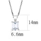 MALO4172 - Rhodium Brass Chain Pendant with AAA Grade CZ  in Clear