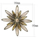 MALO4176 - Antique Copper Brass Brooches with Synthetic Synthetic Glass in Champagne