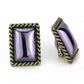 MALO4178 - Antique Copper Brass Earrings with AAA Grade CZ  in Amethyst