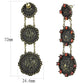 MALO4196 - Antique Copper Brass Earrings with AAA Grade CZ  in Garnet