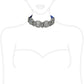 MALO4206 - TIN Cobalt Black Brass Necklace with AAA Grade CZ  in Clear