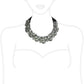MALO4208 - TIN Cobalt Black Brass Necklace with Synthetic Synthetic Glass in Black Diamond