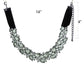 MALO4208 - TIN Cobalt Black Brass Necklace with Synthetic Synthetic Glass in Black Diamond