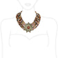 MALO4210 - Antique Copper Brass Necklace with Synthetic Onyx in Garnet